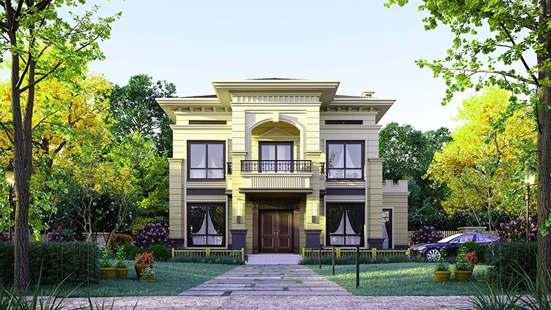 钦州中式合院住宅，开放庭院与邻里乡亲更亲近